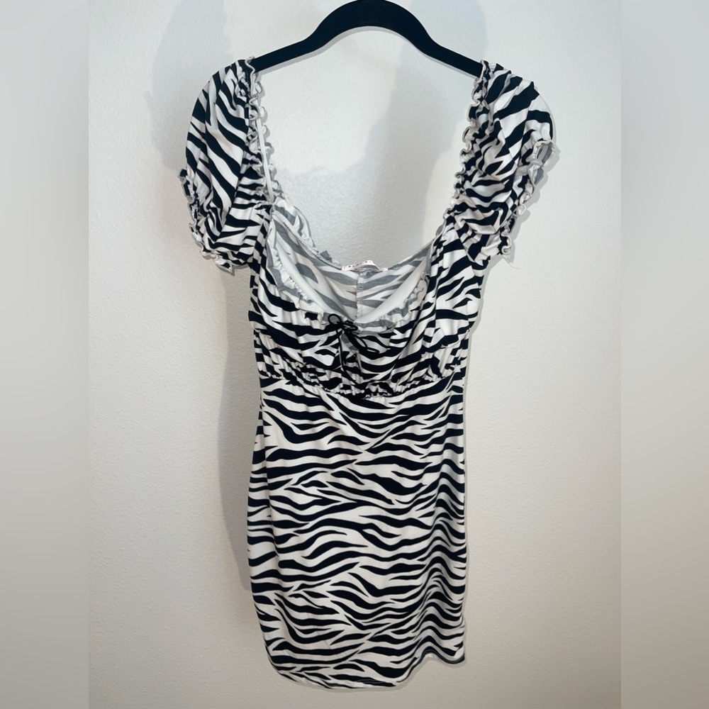 Zebra print mini dress
